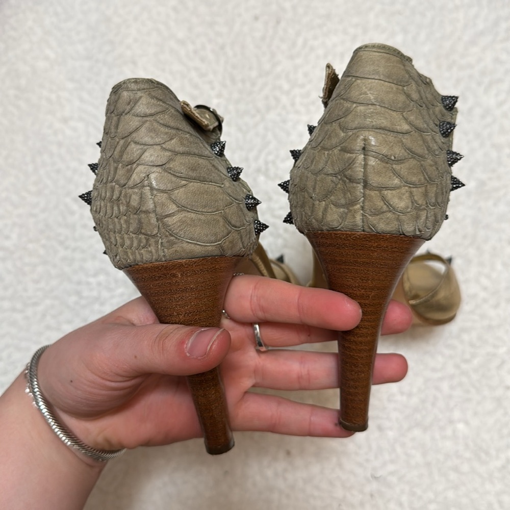 Zadig & Voltaire Studded Metallic Heels - EU 40 - Picture 4 of 7